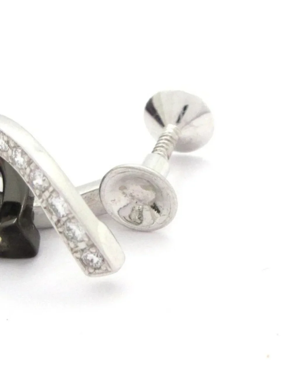 mikimoto 18K White Gold 18K (Black Coating) Diamond Black Pearl